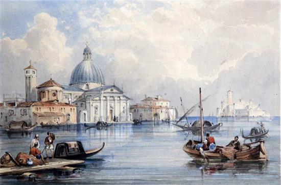 Edward Pritchett (fl.1828-1864) San Giorgio, Maggiore, Venice, 6.25 x 9.25in.